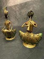 Musical Figurine Tea Light Holder Set of 2