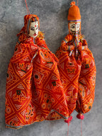 Ethnic Indian Rajasthani Kathputli Set of 2 (Puppet Dolls) #2