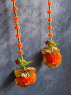 Wooden Parrot, Pom Pom & Gota Dangler String