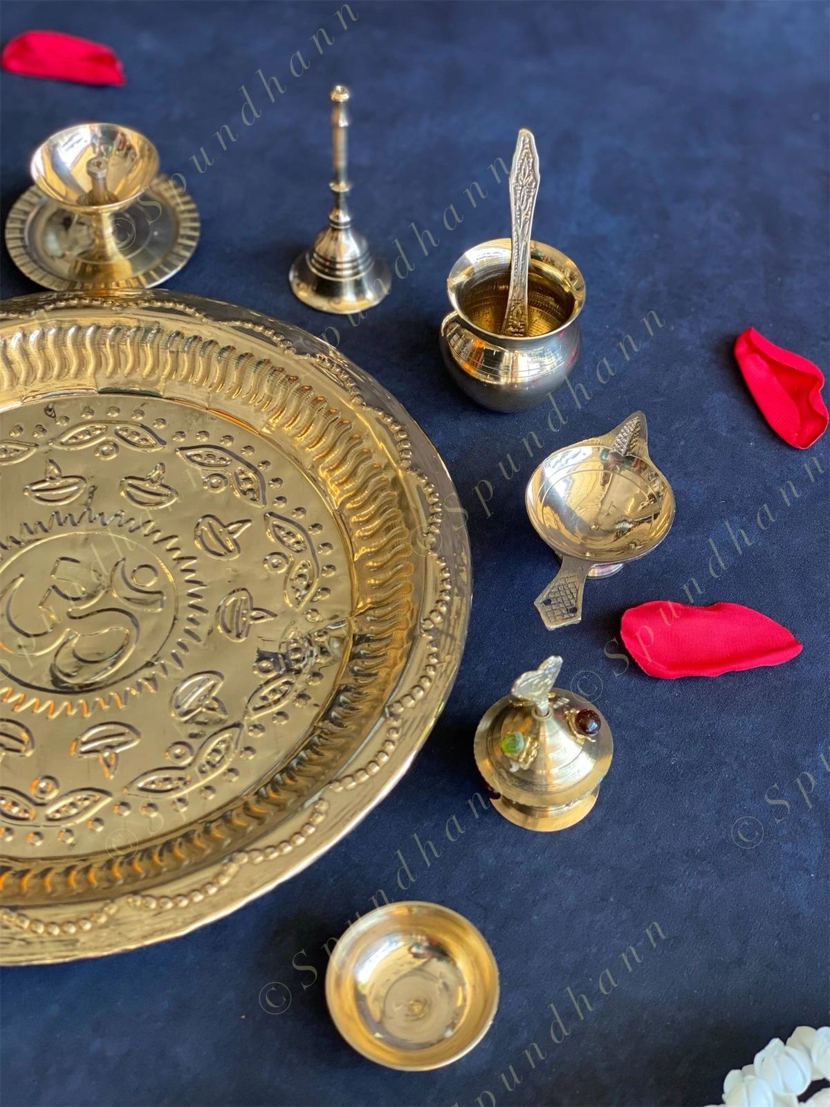 Lightweight Puja Aarti Thali Set (10 Pc set)