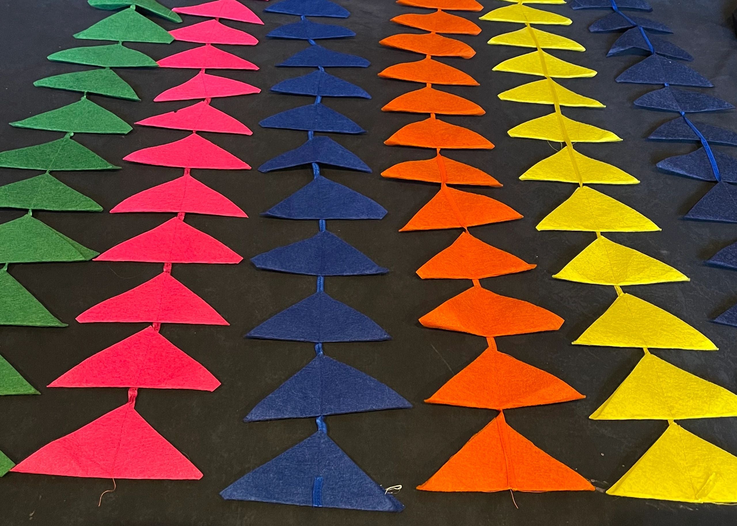 Triangle Felt Fabric String Decor