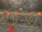 7 Golden Cup Standing Tea Light Holder