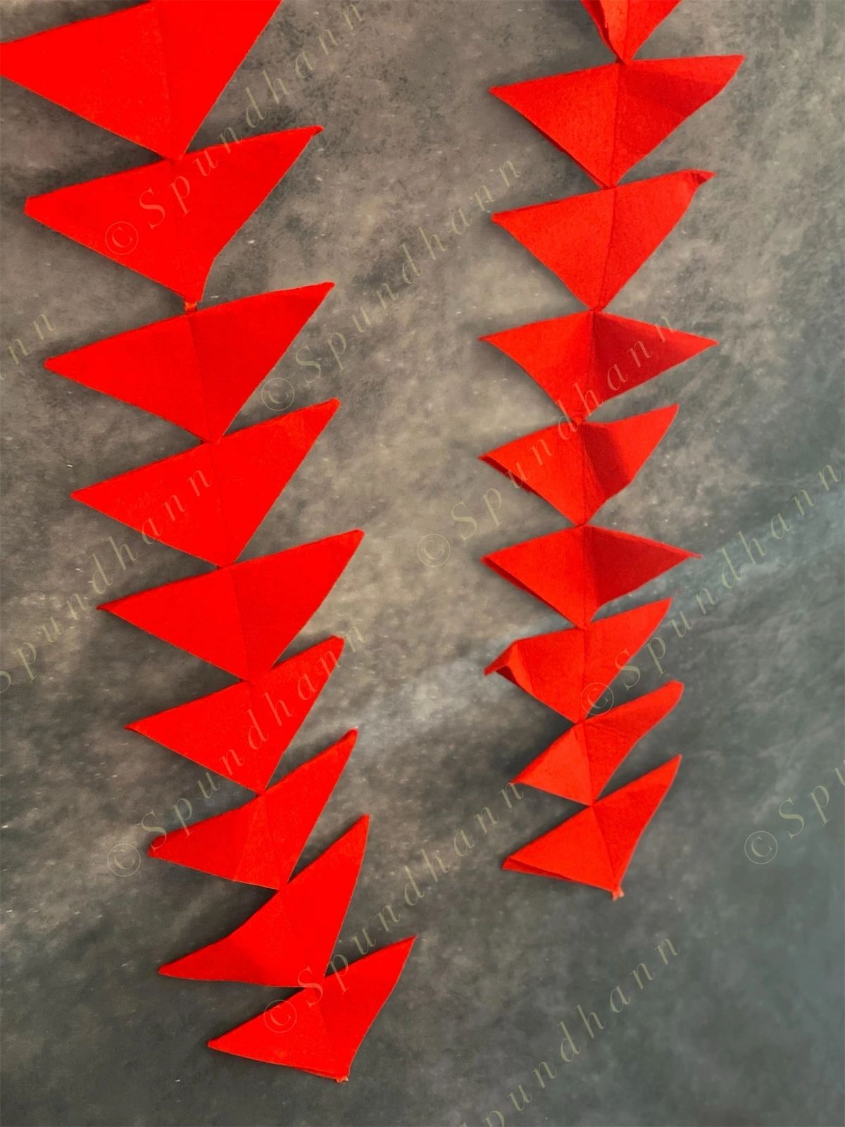 Neon Colored Triangular Felt Fabric Wall Hanging Decor