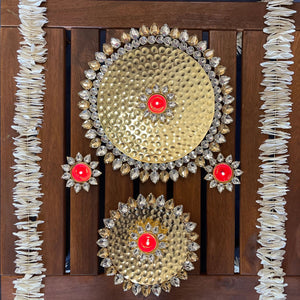 Decorative Studded Puja Thalis / Plate