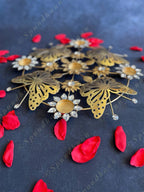 Decorative Studded Butterfly Rangoli Tea Light Holder