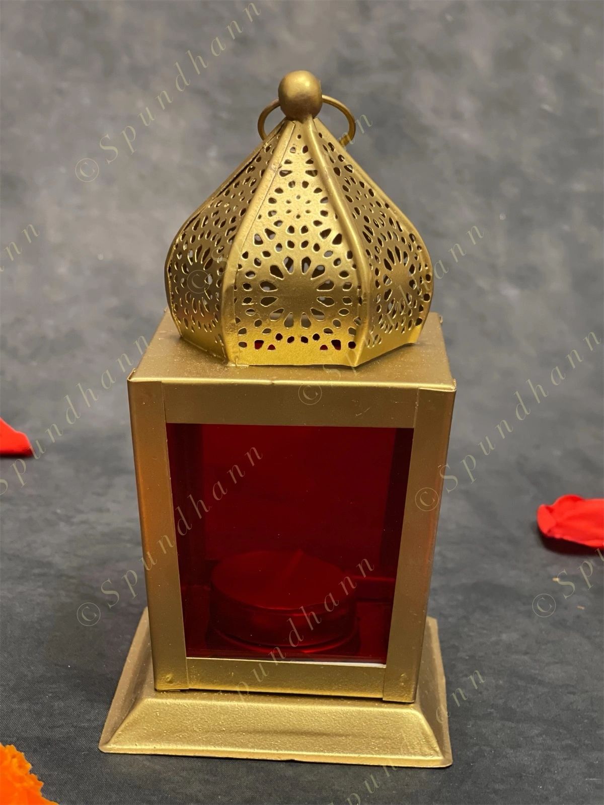 Stained Square Golden Lanterns