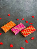 Rectangular Criss Cross Gold Gotapatti Gift Box Only