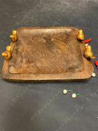 Square Wooden Food Holder Stand