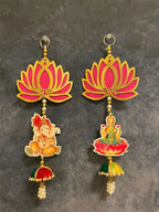 Laxmi Ganesh Shubh Labh Dangler Set of 2