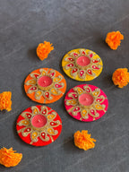 Paisley Wooden Tea Light Holder