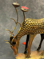 Deer Figurine Tea Light Holder Pair