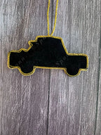 Embroidered Taxi-Cab Christmas Tree Ornament