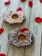 Carved Fish Wooden Block Tea Light Holder
