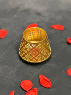 Fancy Golden Votive Shadow Tea Light (Cutwork)