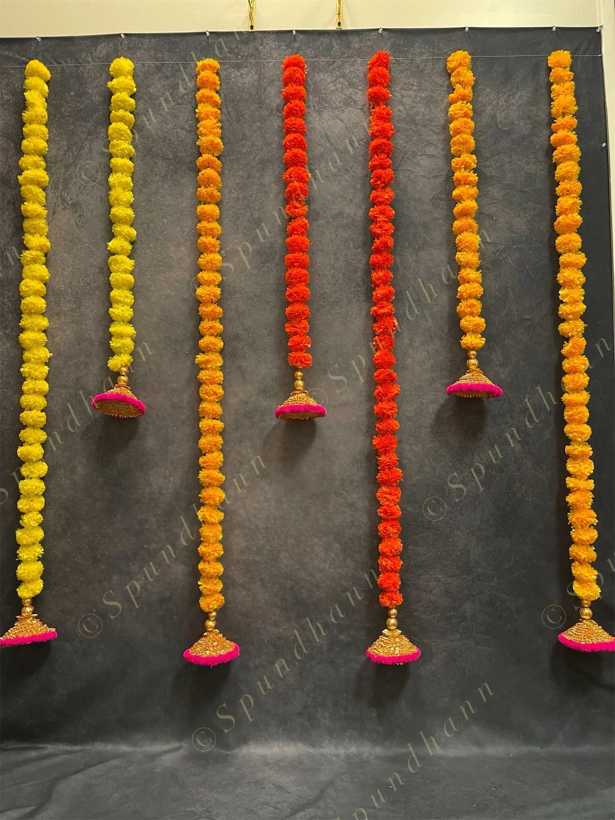 Marigold & Gota Multicolor Dangler Set of 2