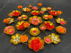 Designer Rangoli with Tea Light Holders