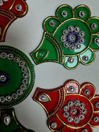 Festive Diya Rangoli Decor