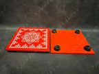 Rangoli Wooden Stand Pair