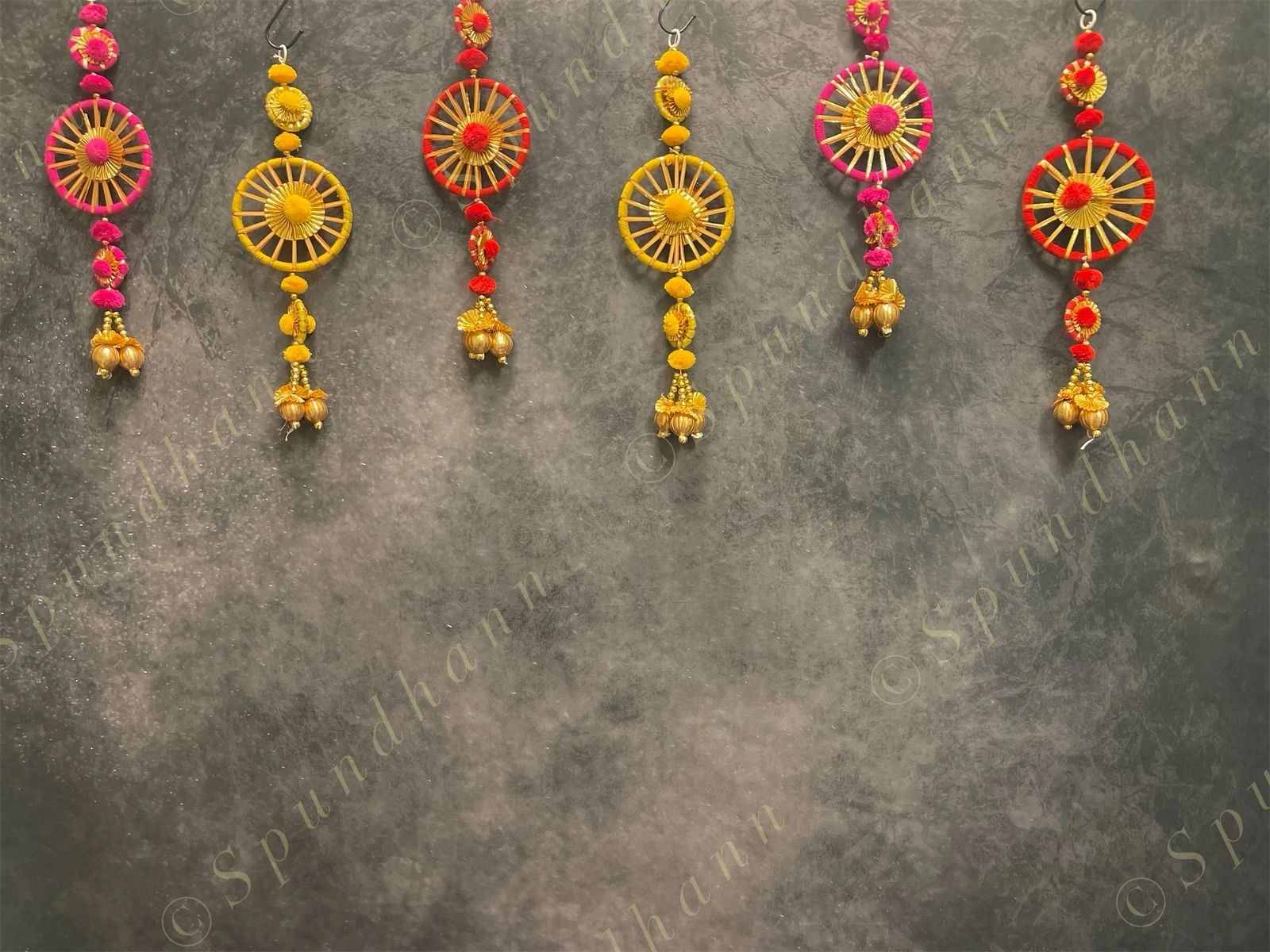 Chakri and Pom Pom mini Dangler Pair