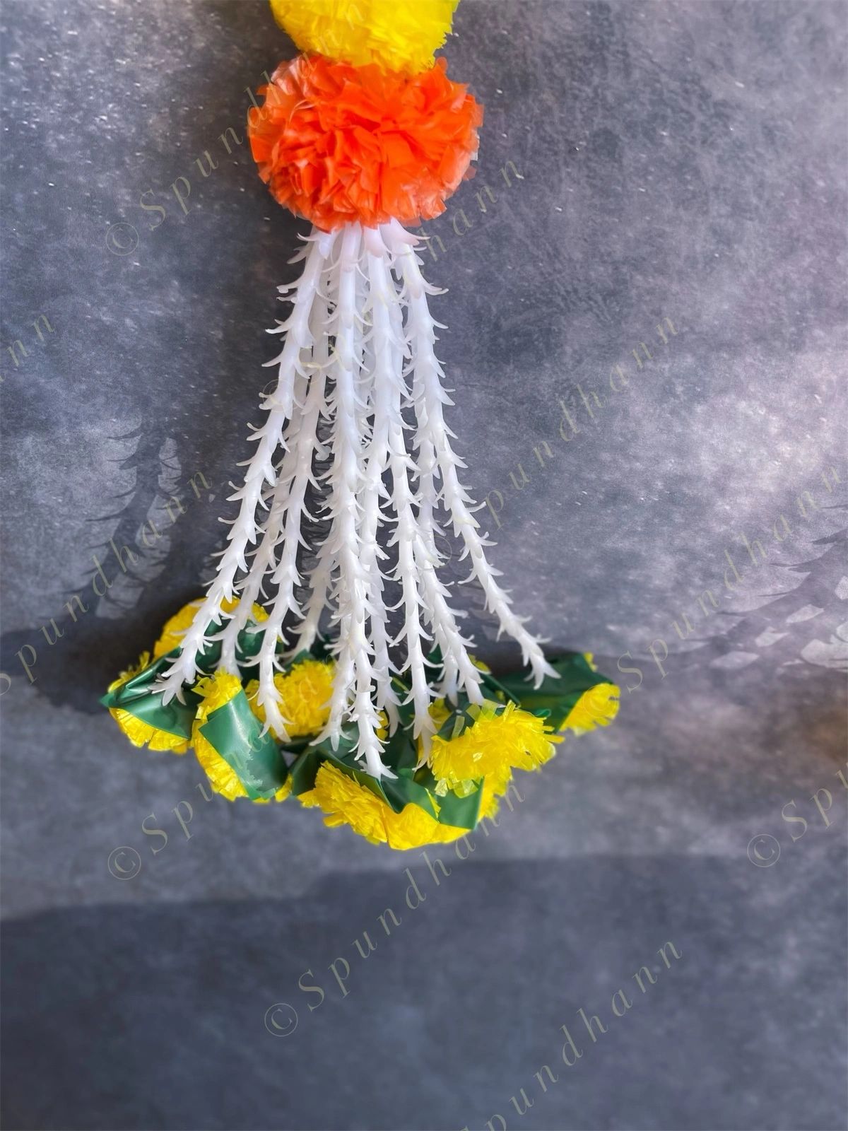 Yellow Marigold & Rajnigandha Dangler Strings - Two strings