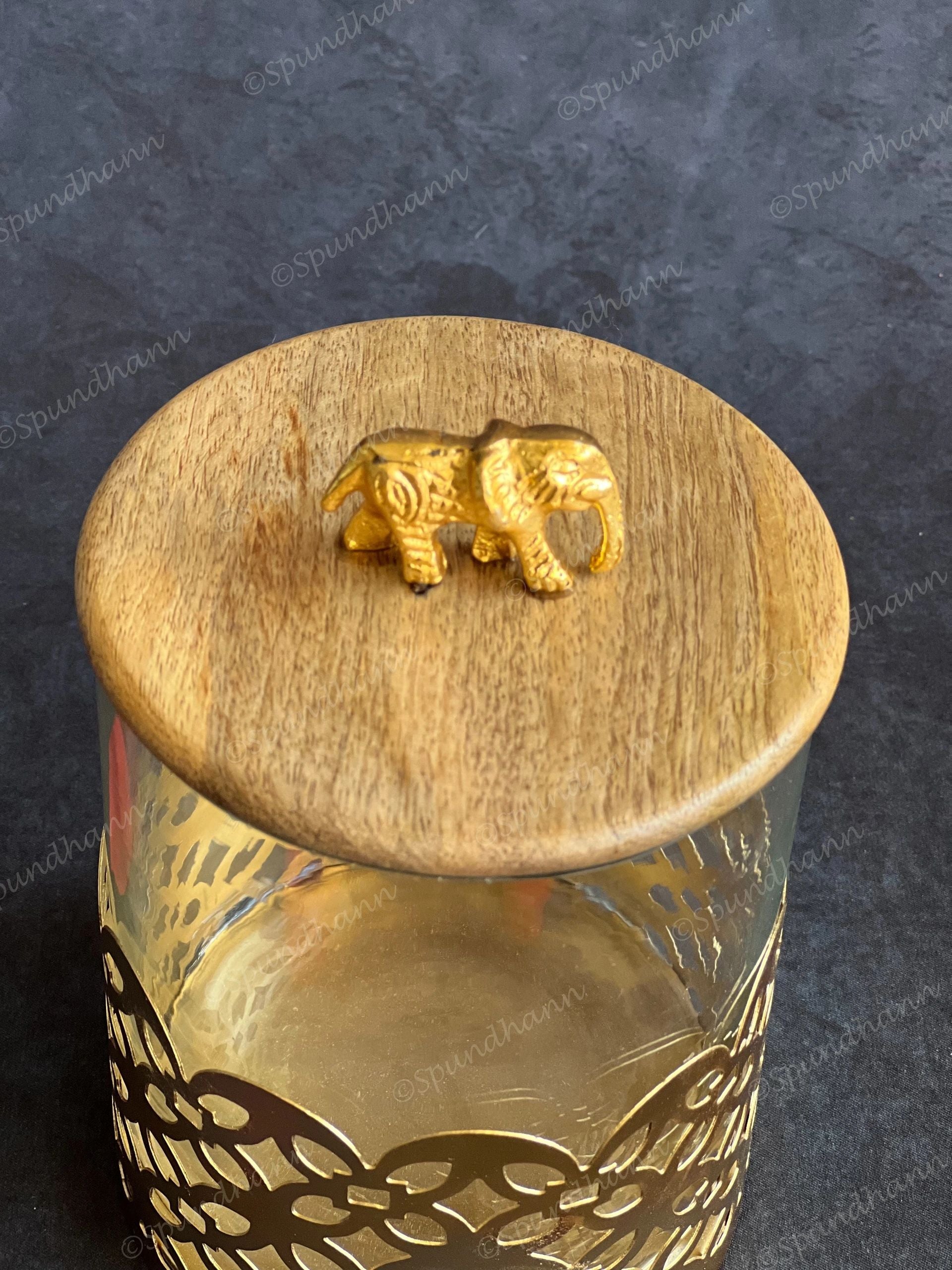 Elephant Glass Cookie Jars