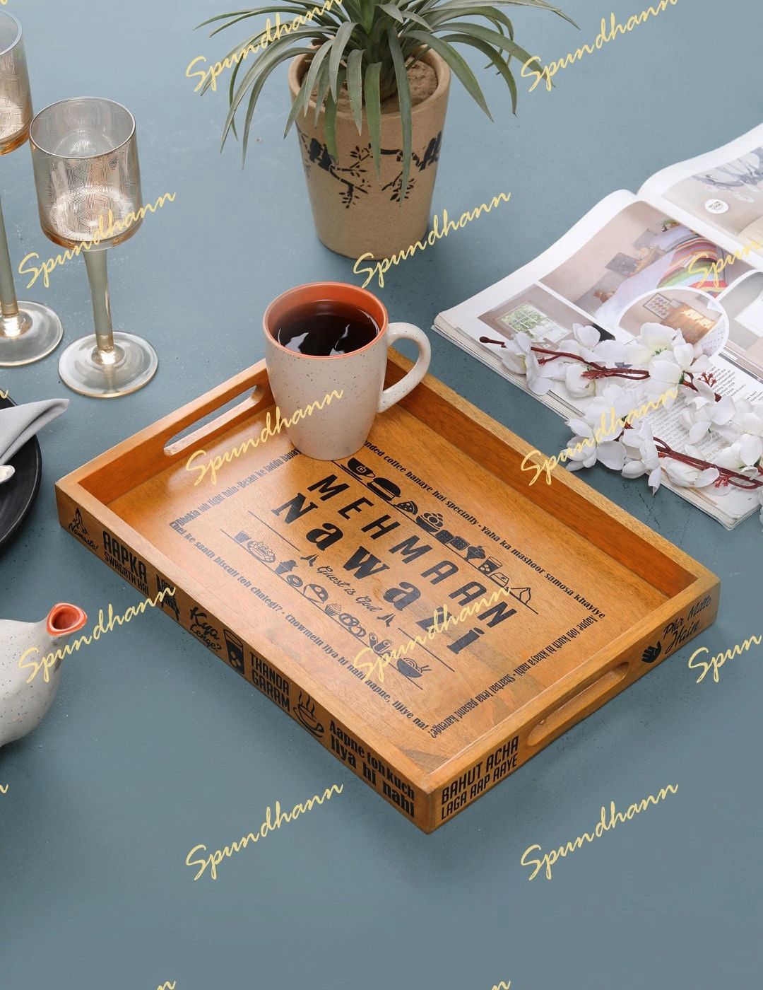 Mehman Nawazi Wooden Tray