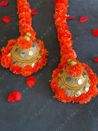 Marigold, Gota, Jute & Mirror Work Dangler Set of 2