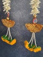 Chameli Danglers with Gota & Marigold Tassels Set of 2