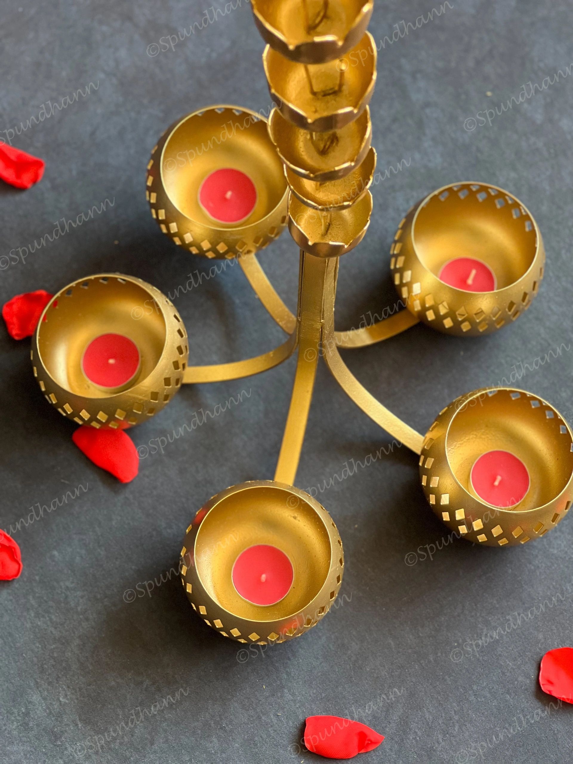 Hanging Pendant with 5 Tea Light Holders
