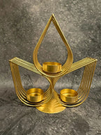 Diya Shape Triple Drop Standing Tea Light Holder