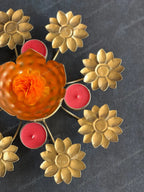 Rangoli Urli with Extended Tea Light Holders