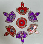 Festive Diya Rangoli Decor