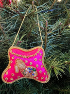 Embroidered Clutch Christmas Tree Ornament