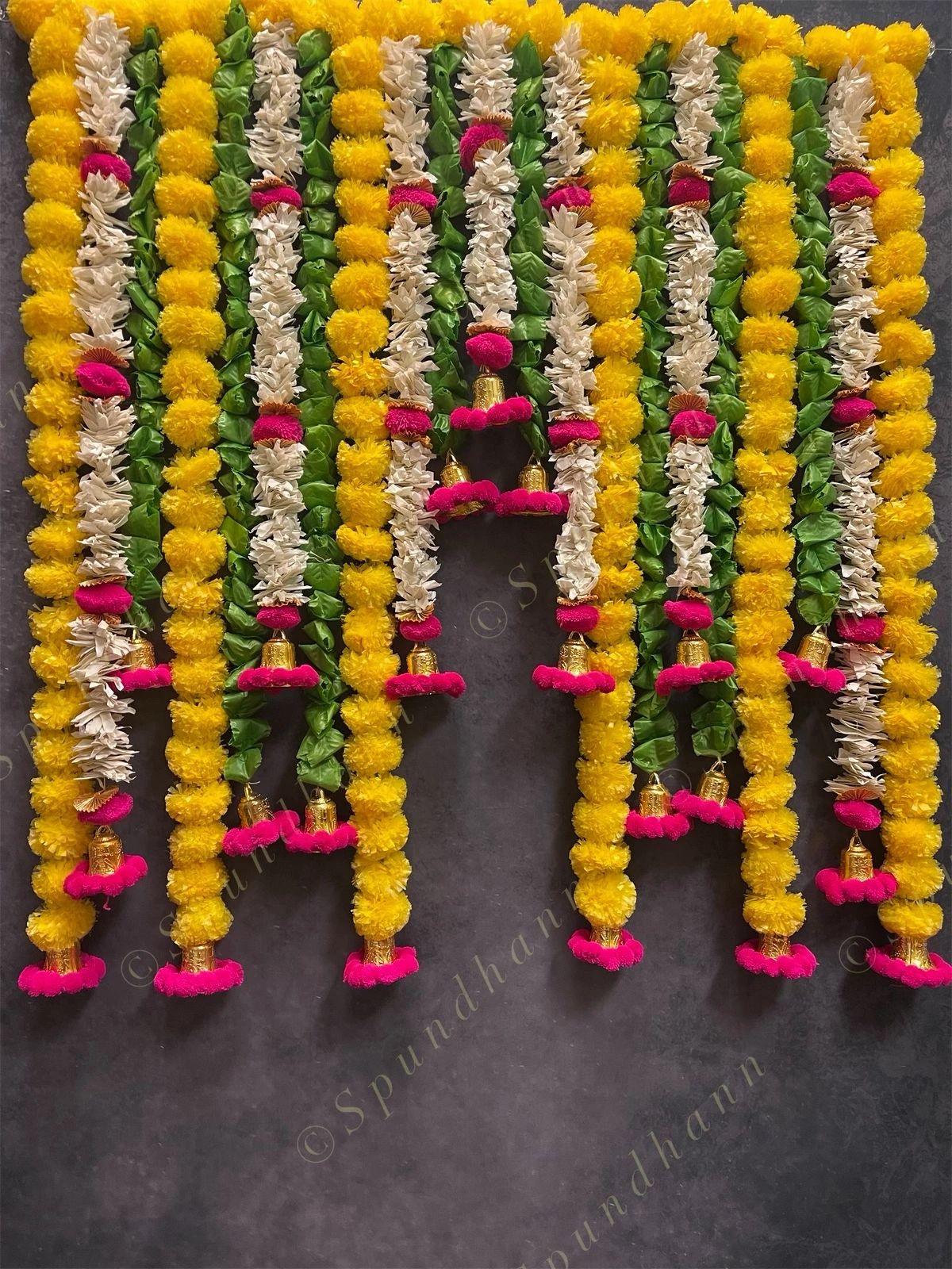 Signature Floral Toran with Pom Pom