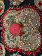 Kundan Rangoli Tea Light Holder Set