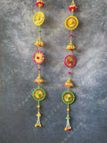 Chakri, Jhumki and Pom Pom Multi Colored Dangler Set of 2