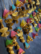 Short Net & Gold Gota Dangler Strings Decor - Pack of 4 Strings