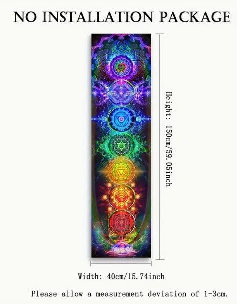Psychedelic Wall Decoration Chakras Tapestry