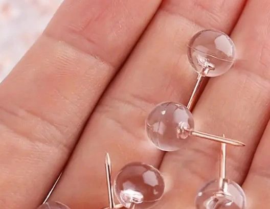 Push Pins with Rose Gold Round Heads 20 pcs