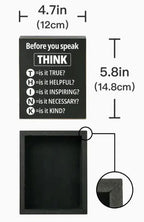 Think Before Speak Work Desk Decor