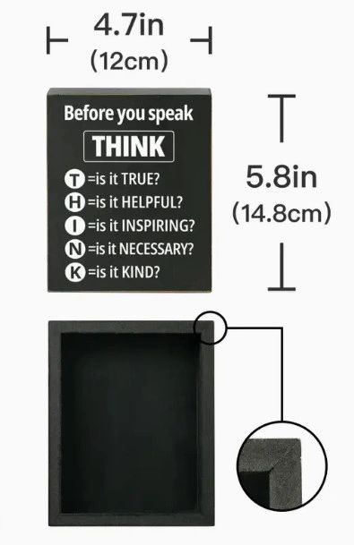 Think Before Speak Work Desk Decor