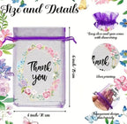 Sheer Organza Thank You Gift Bags (5pc)