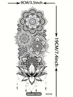 Mandala Temporary Tattoo Sticker for Women - Henna / Mehndi