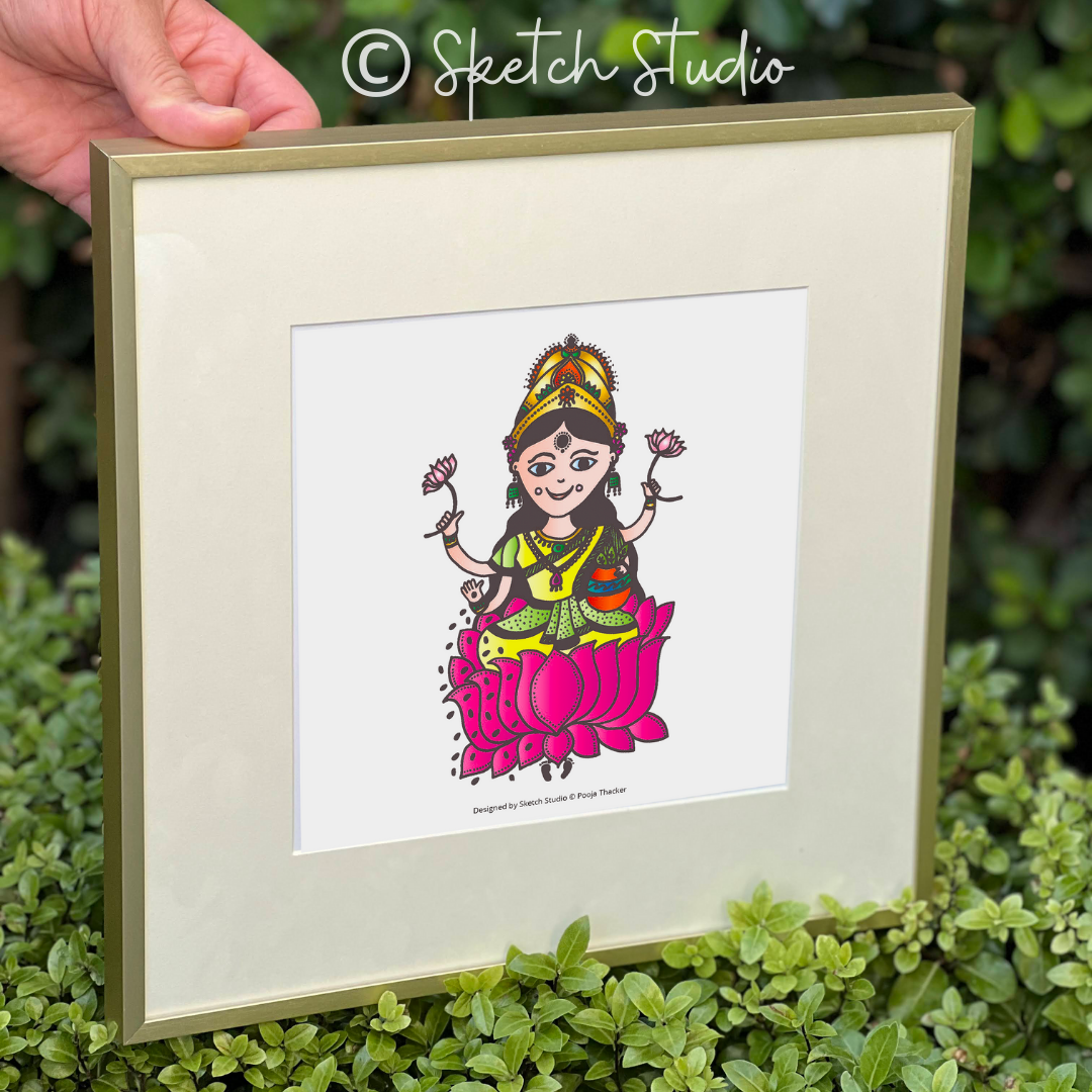 Laxmi Doodle Art - Framed