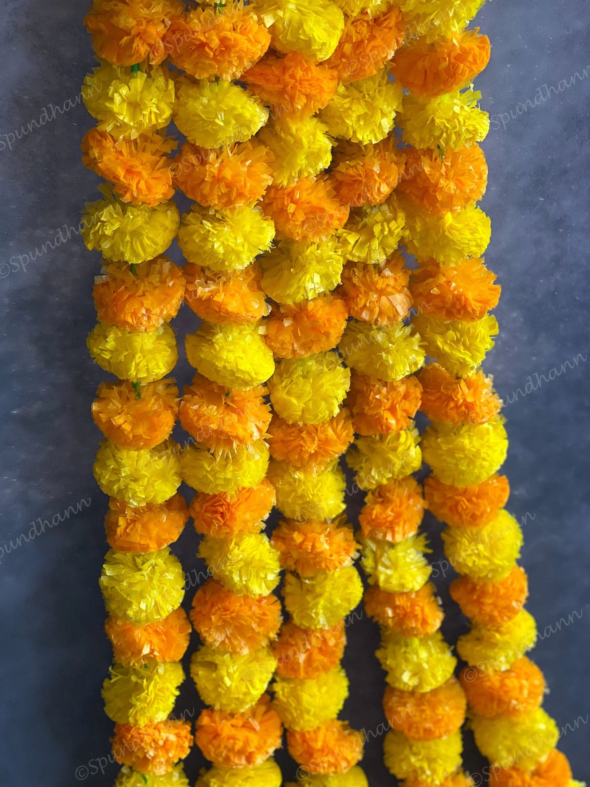 Marigold Flower Festive Danglers Set of 5 Strings
