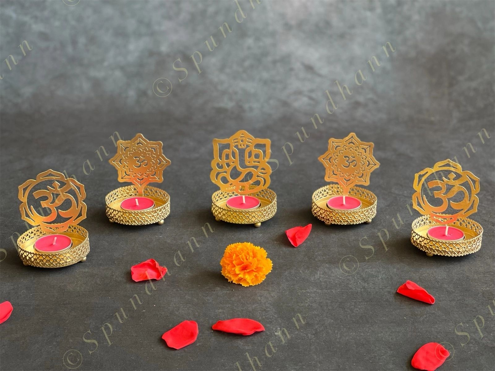 Shadow Tea Light Candle Holders - Ganesh /Maa Durga / Om