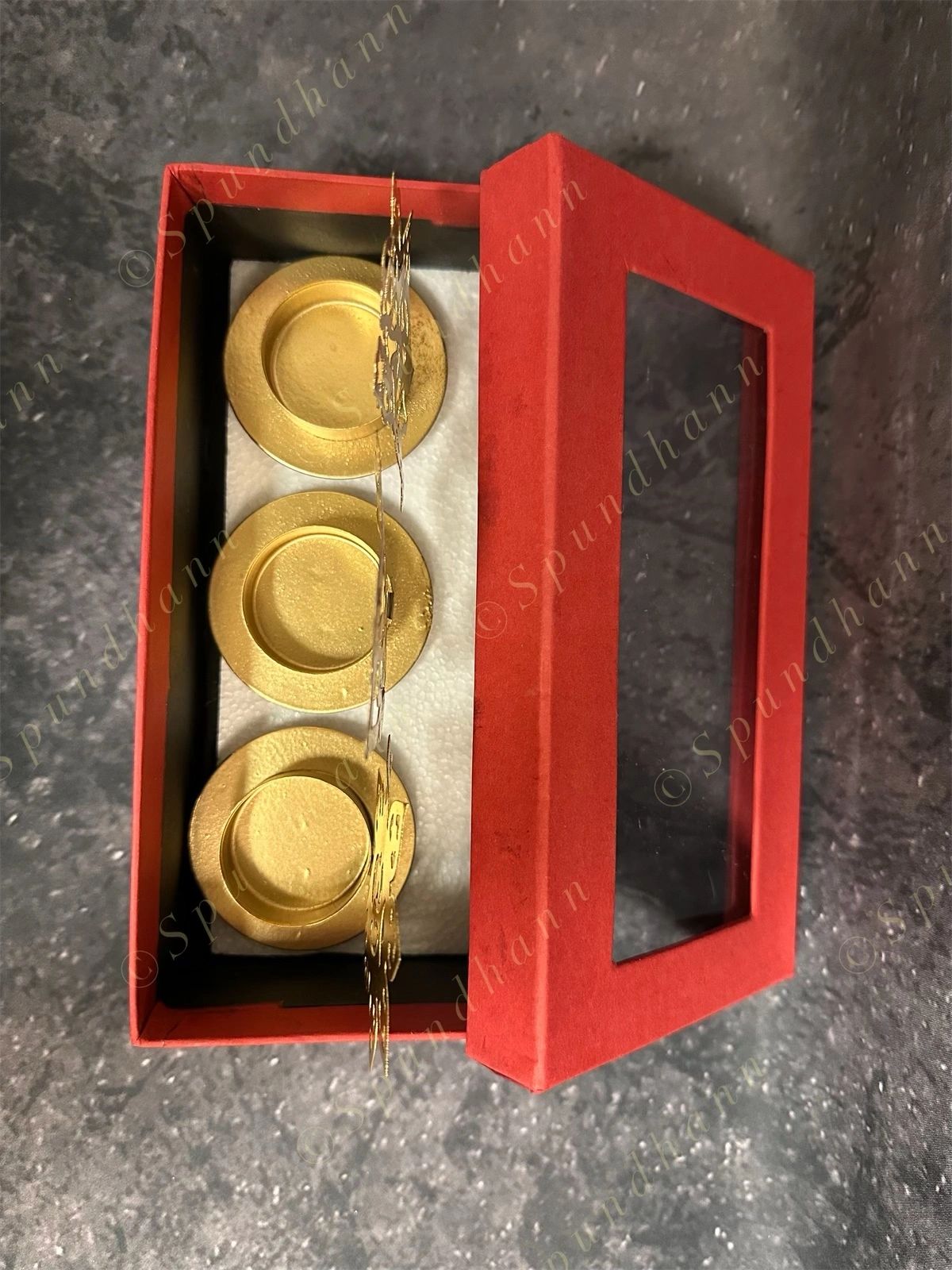 Ganesh Lakshmi Om Shadow Tea Light Holder With Gift Box