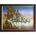 Geethopadesam – Krishna & Arjuna Framed Divine Chariot Scene