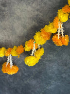 Marigold Yellow & Orange Floral Line Toran