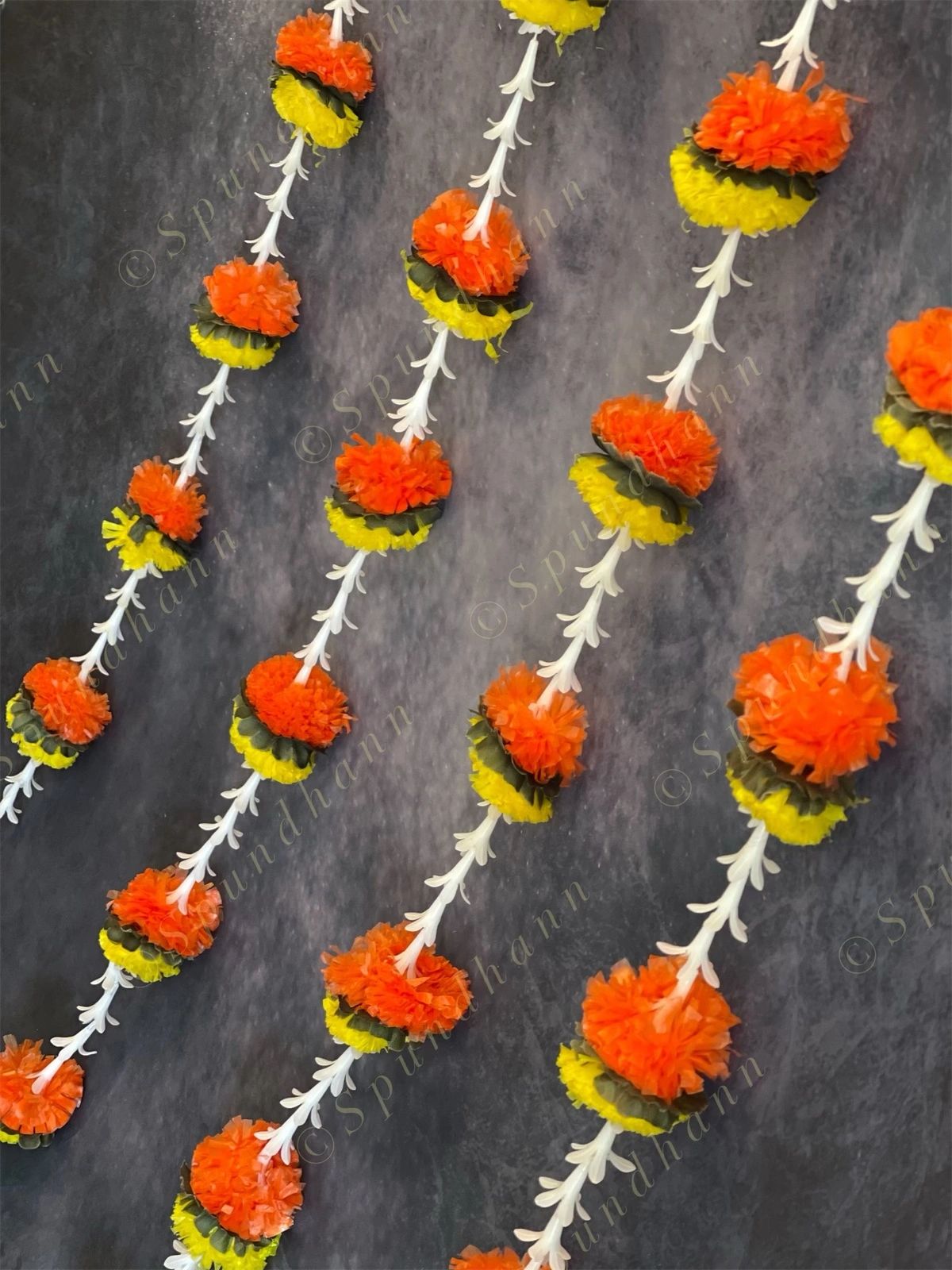 Sunset Marigold & Rajnigandha Dangler Pair